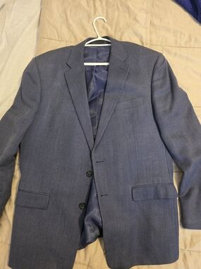 Lauren Ralph Lauren Men's Navy Blue Two-Button Blazer